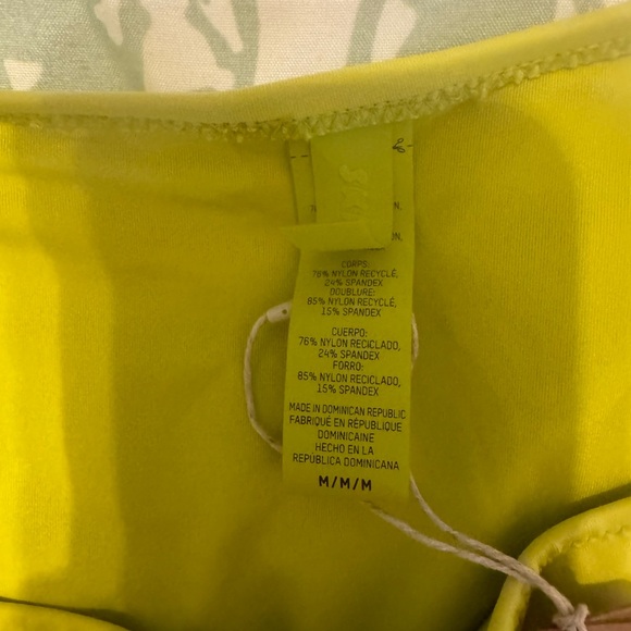 Skims recycled swim mid coverage bottoms citrus yellow medium - Picture 3 of 4